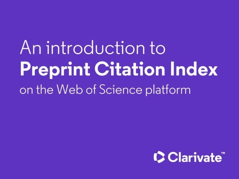 Clarivariate cég ábrája Preprint Citation Index-ről